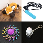 Fox Plush With Chewelry + Fidgets Bundle Blue Wind 