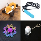 Fox Plush With Chewelry + Fidgets Bundle Blue Fire 