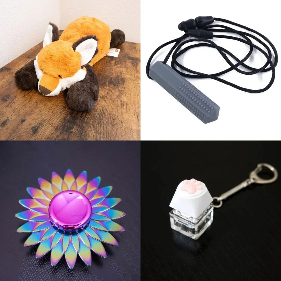 Fox Plush With Chewelry + Fidgets Bundle 