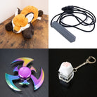 Fox Plush With Chewelry + Fidgets Bundle Grey Shuriken 