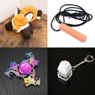 Fox Plush With Chewelry + Fidgets Bundle Peach Dragon (Limited Edition) 