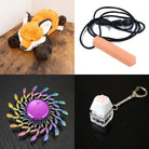 Fox Plush With Chewelry + Fidgets Bundle Peach Wind 