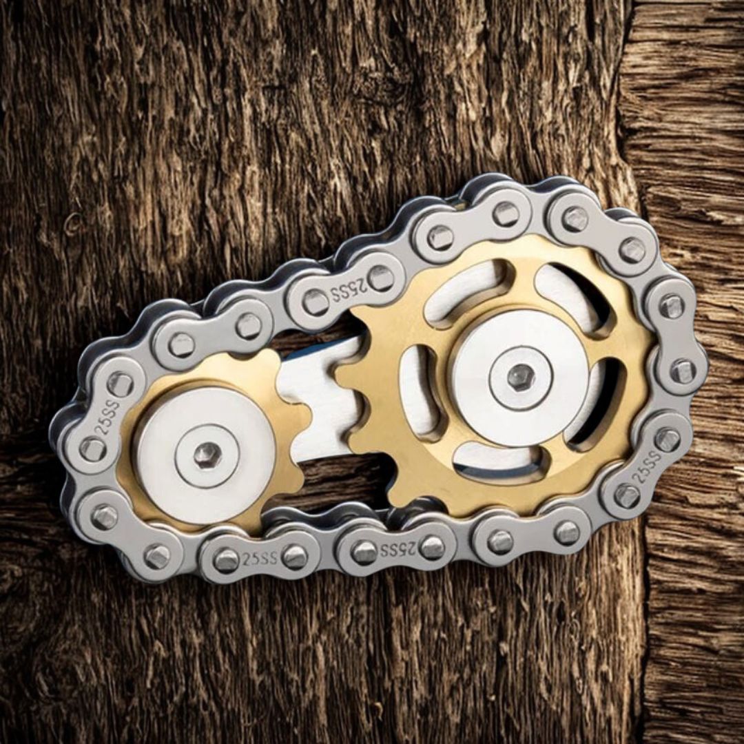 Gear Chain Fidget Toy Gold 