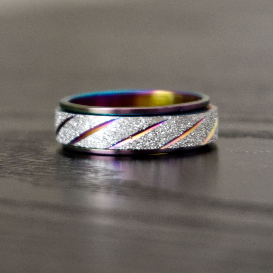 Glitter Spinner Fidget Ring - The Autistic Innovator