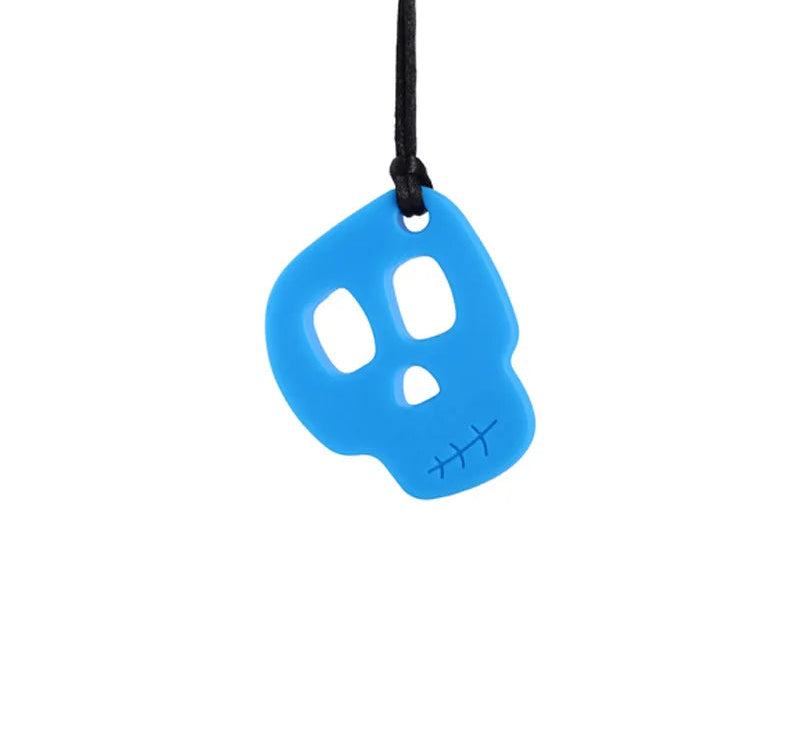 Skull Chew Necklace The Autistic Innovator Blue 
