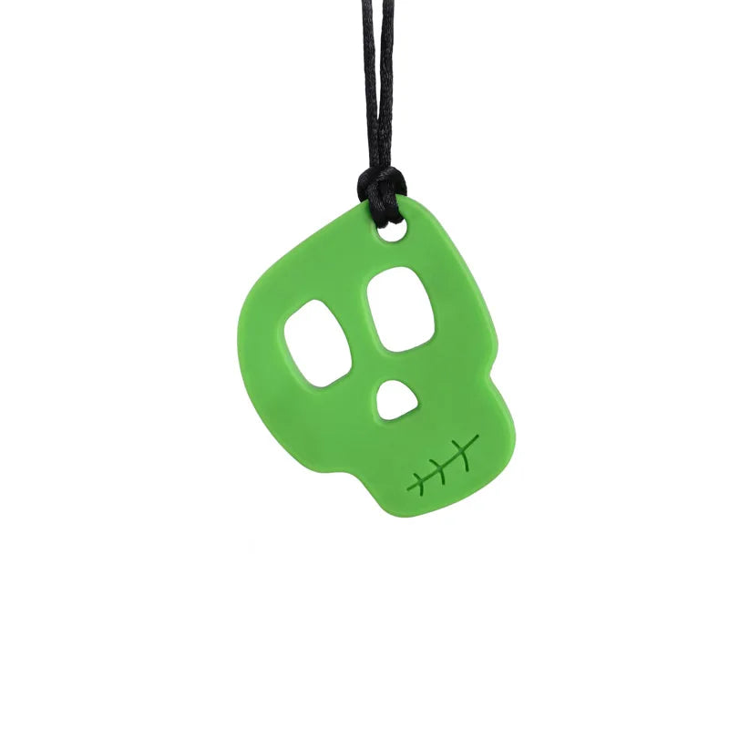 Skull Chew Necklace The Autistic Innovator Green 