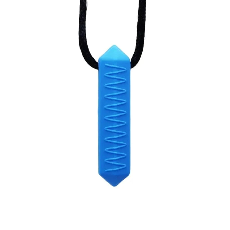 Mini Prism Chew Necklace Blue 