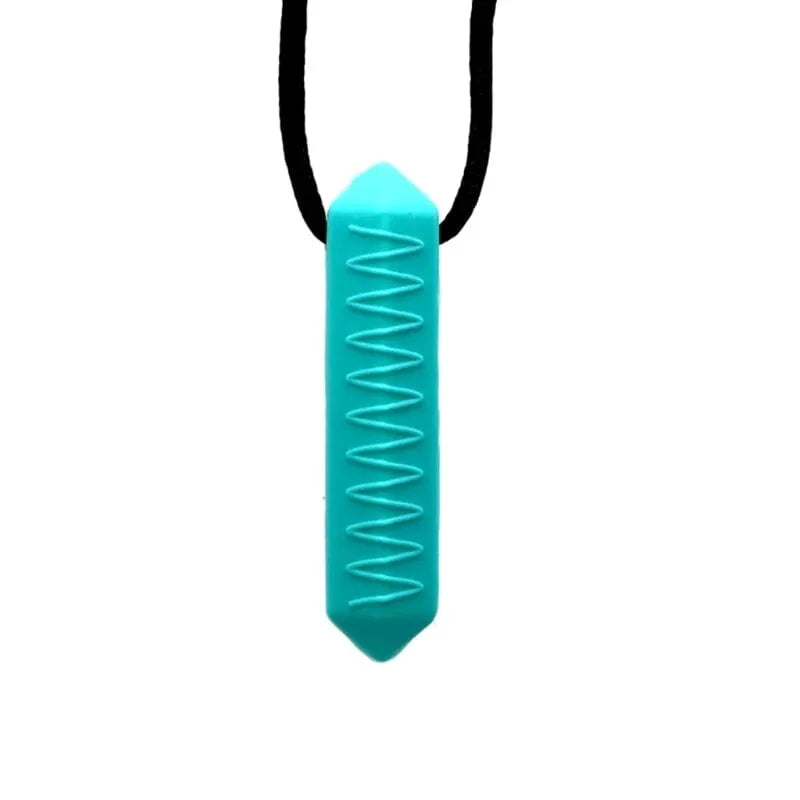 Mini Prism Chew Necklace Turquoise 