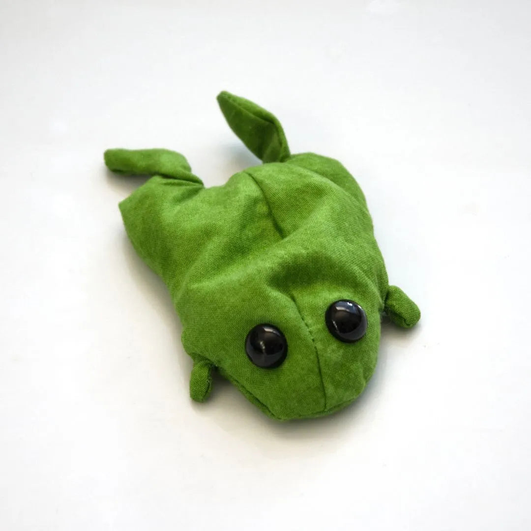 Mini Weighted Frog Plush by The Fox's Burrow Dark Green 