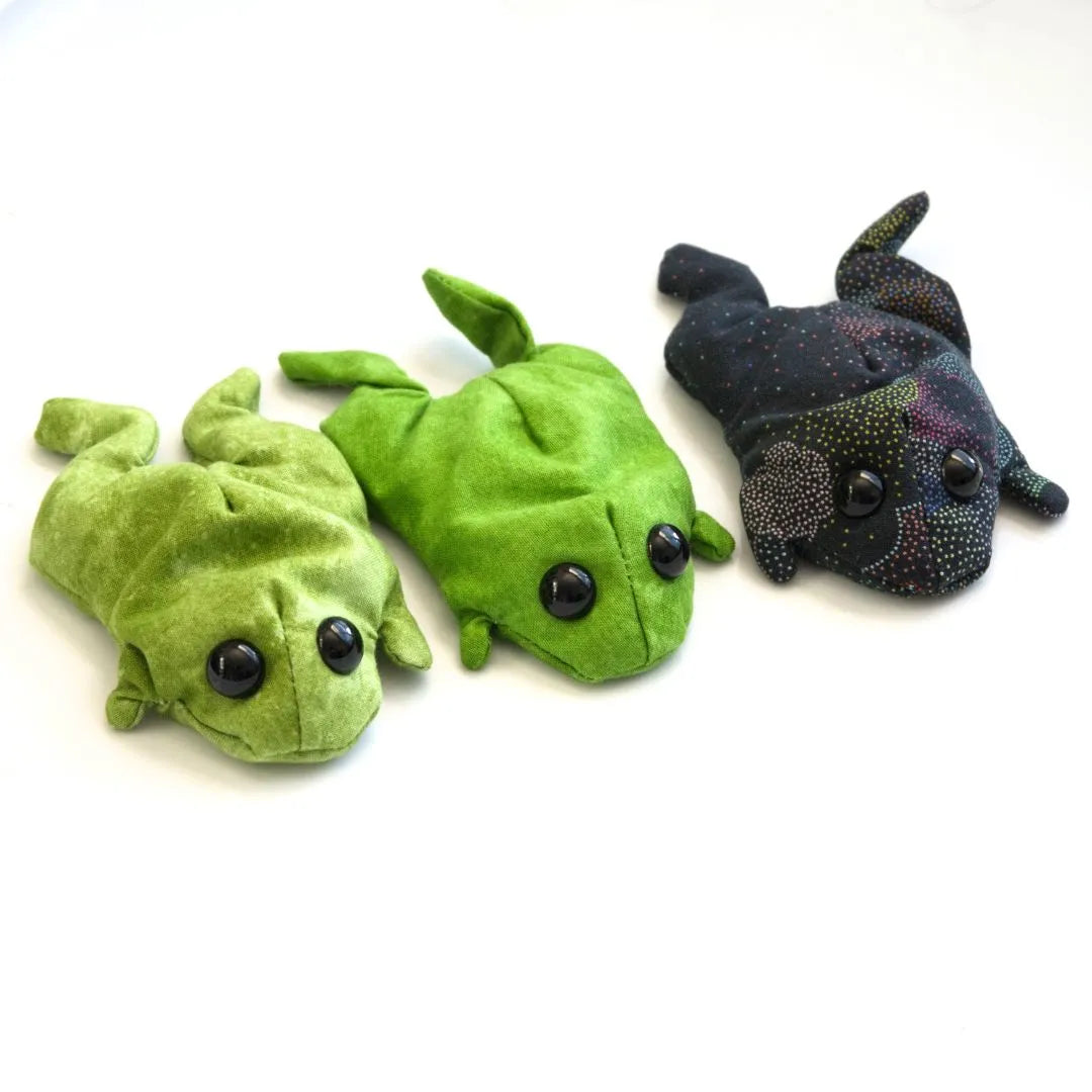 Mini Weighted Frog Plush by The Fox's Burrow 