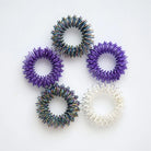 Spiky Acupressure Rings (5 pack) Purple Rainbow 