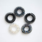 Spiky Acupressure Rings (5 pack) Black Rainbow 