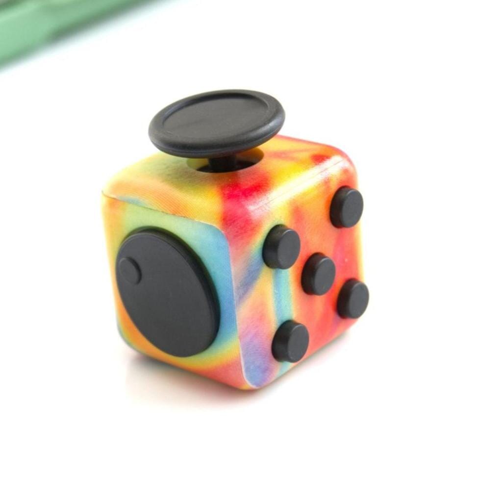 Push Button Fidget Cube Watercolor 