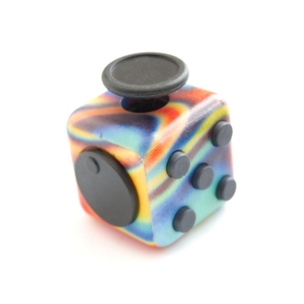Push Button Fidget Cube Paint Pour 