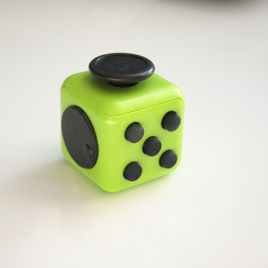 Push Button Fidget Cube Green 