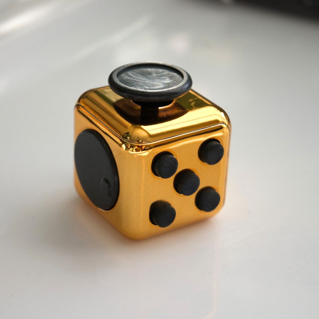 Push Button Fidget Cube Copper 