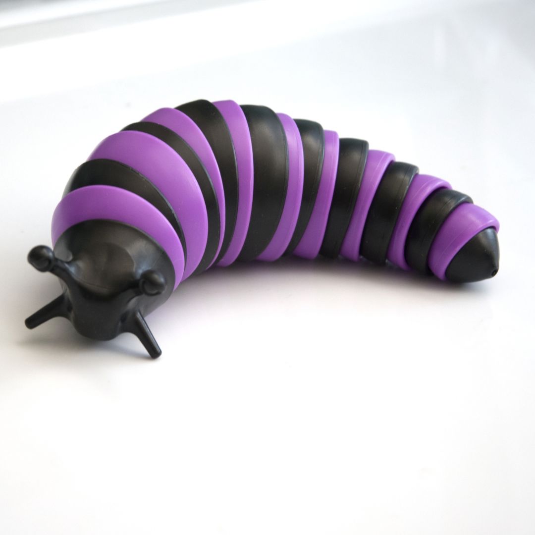 Slug Fidget Toy Purple & Black 
