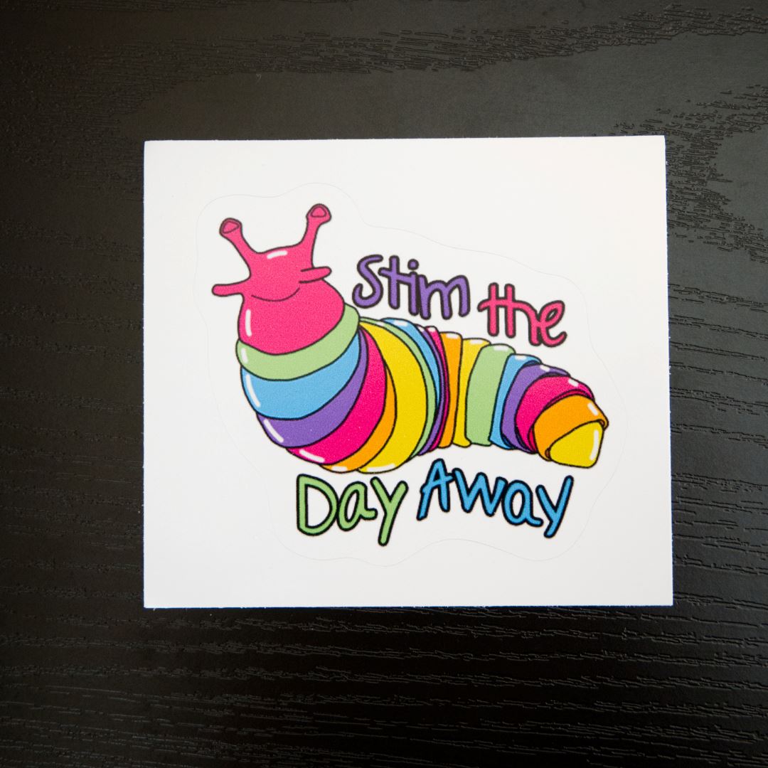 Stim the Day Away Sticker by Uniflame Paper products The Autistic Innovator 