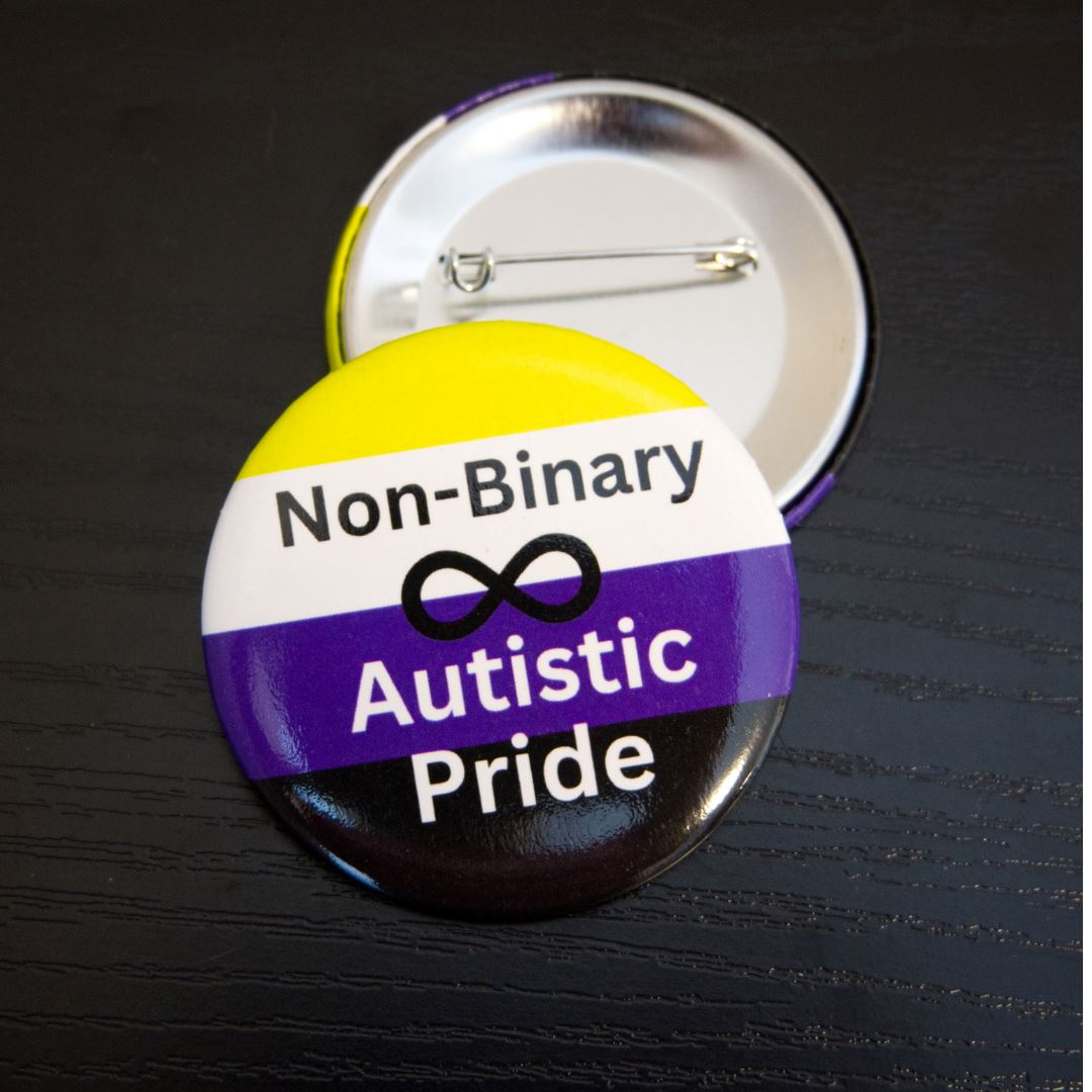 Non-Binary Autistic Pride Pin Accessories The Autistic Innovator 