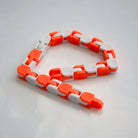 Snap and Click Fidget Toy Orange & White 