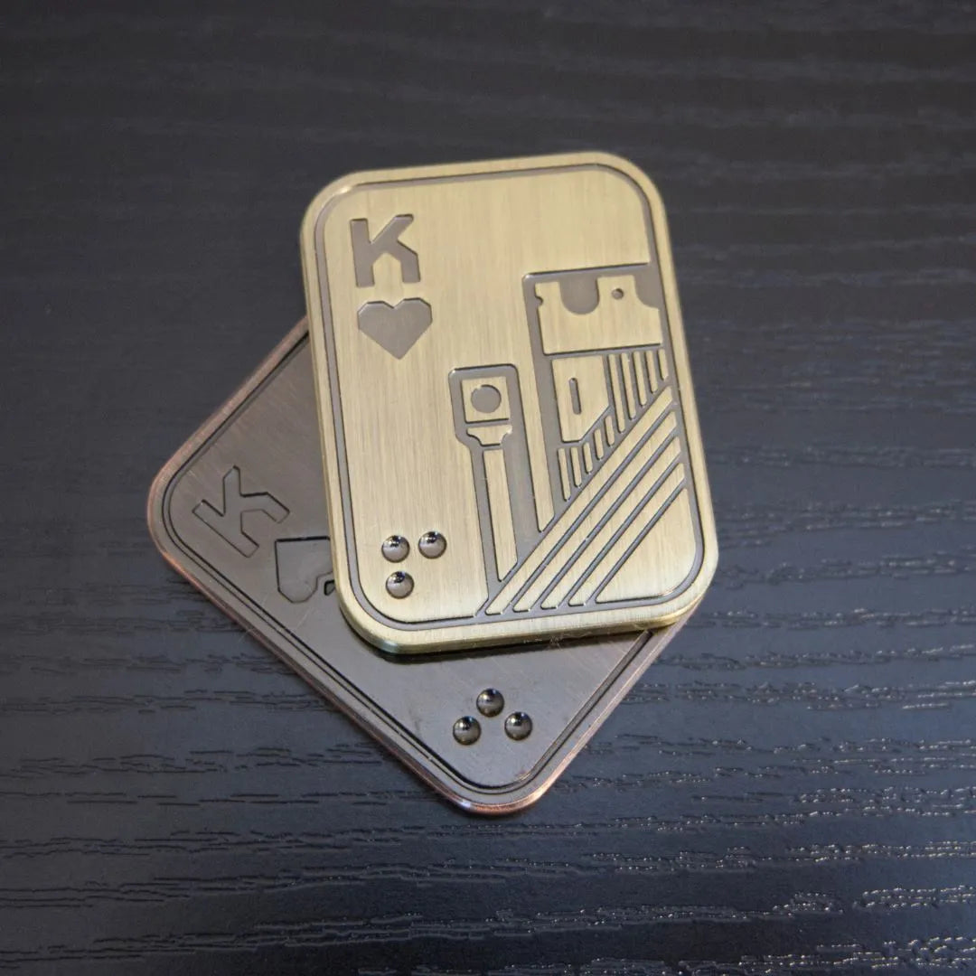 Playing Cards Slider Fidget Toy Gold 
