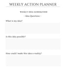 Printable Daily & Weekly Idea Planner - The Autistic Innovator