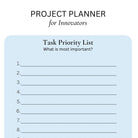 Printable Project Planner - The Autistic Innovator