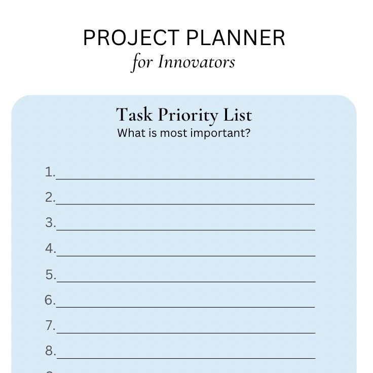 Printable Project Planner - The Autistic Innovator