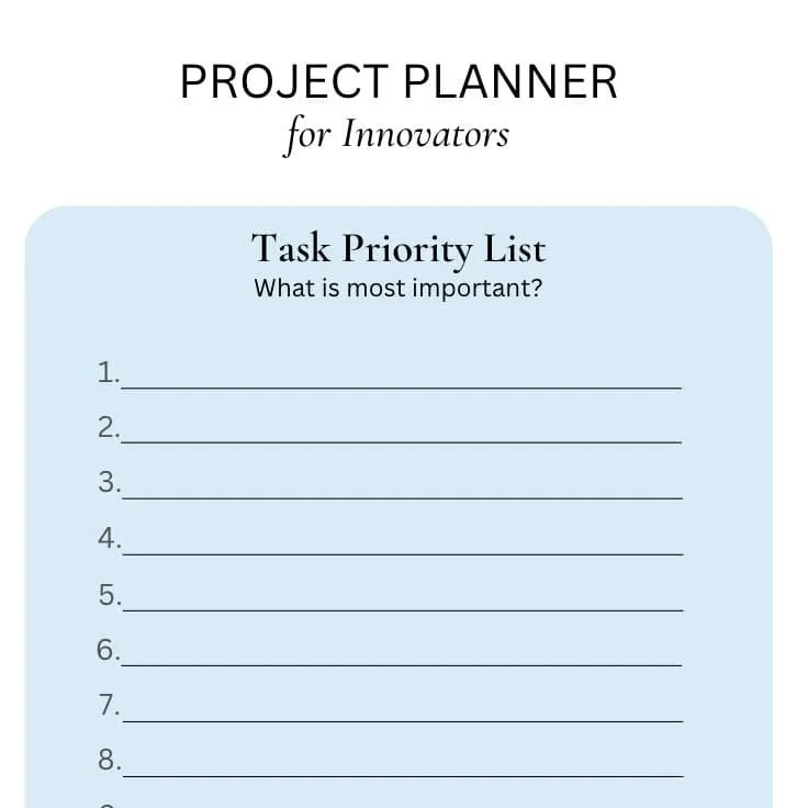 Printable Project Planner 