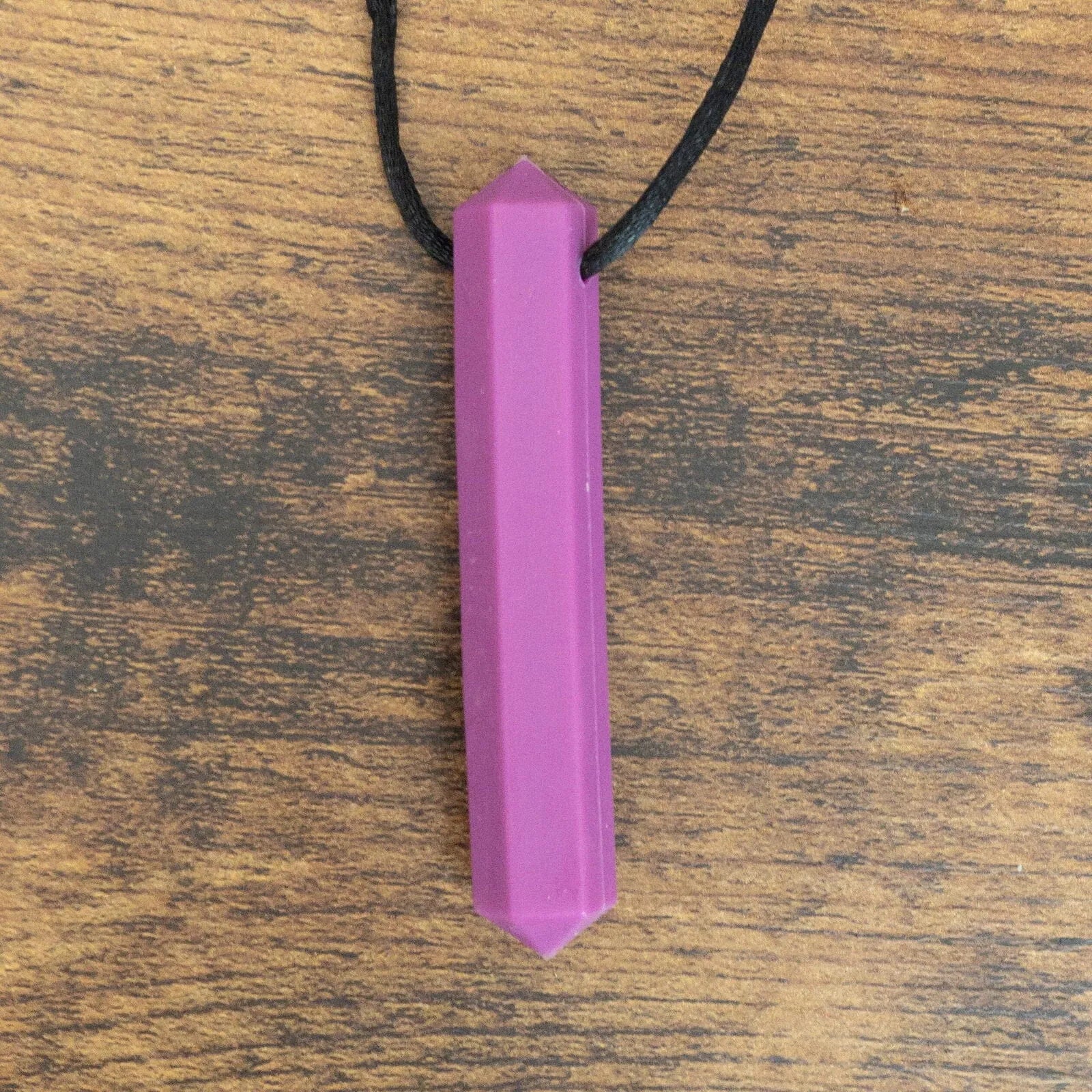 Prism Pendant Chew Necklace Purple 