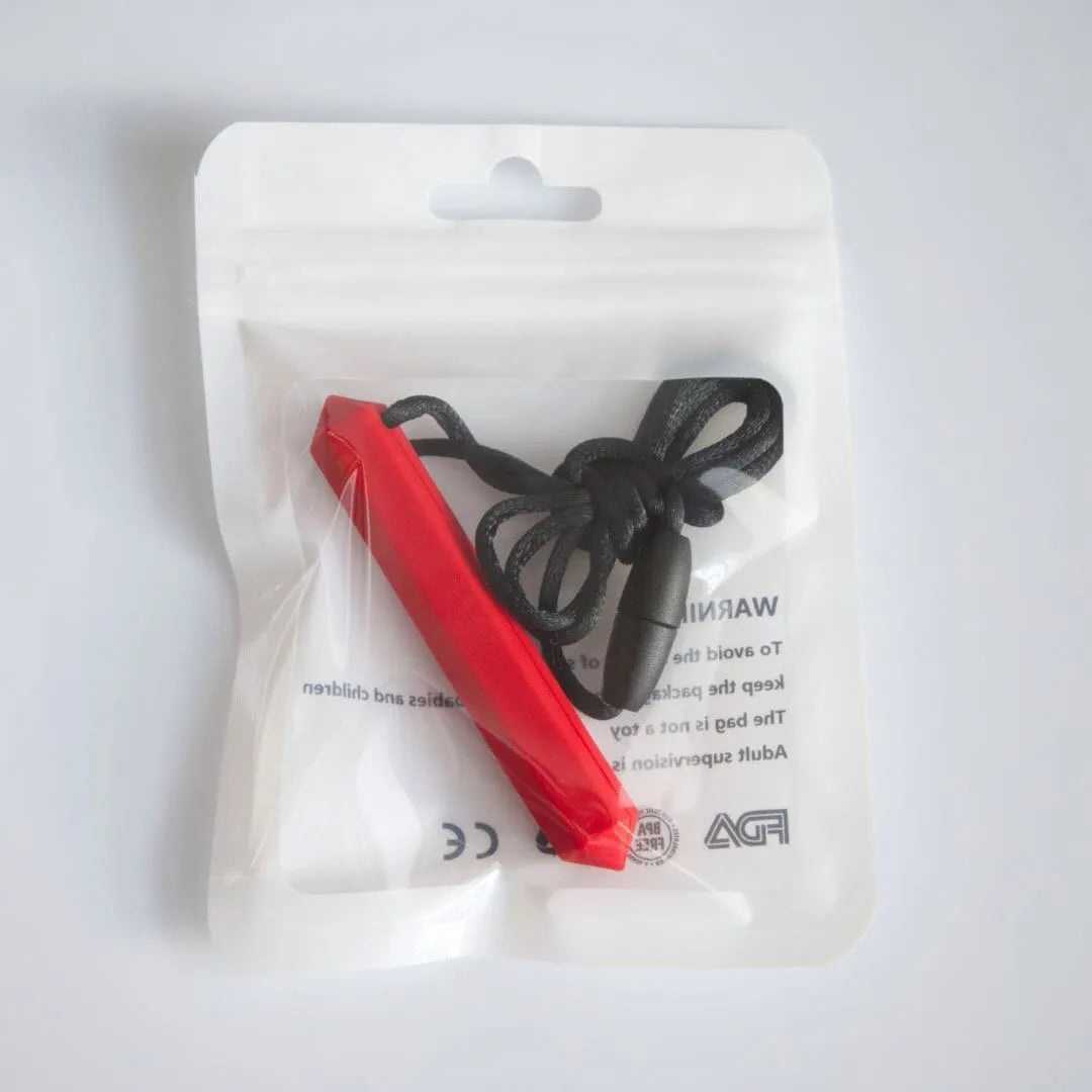 Prism Pendant Chew Necklace Red 