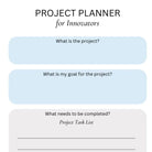 Project Planner for Innovators & Big Ideas 