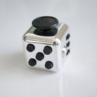 Push Button Fidget Cube Metallic Silver 