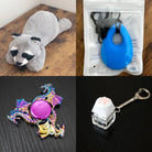 Raccoon Plush With Chewelry + Fidgets Bundle Blue Dragon (Limited Edition) 