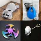 Raccoon Plush With Chewelry + Fidgets Bundle Blue Shuriken 