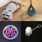 Raccoon Plush With Chewelry + Fidgets Bundle Black Mystic 