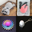 Raccoon Plush With Chewelry + Fidgets Bundle Pink Sun 