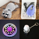 Raccoon Plush With Chewelry + Fidgets Bundle Lavender Mystic 