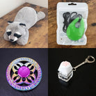 Raccoon Plush With Chewelry + Fidgets Bundle Green Mystic 