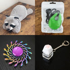 Raccoon Plush With Chewelry + Fidgets Bundle Green Wind 