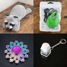 Raccoon Plush With Chewelry + Fidgets Bundle Green Mandala 