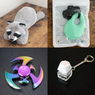 Raccoon Plush With Chewelry + Fidgets Bundle Mint Green Shuriken 