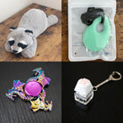 Raccoon Plush With Chewelry + Fidgets Bundle Mint Green Dragon (Limited Edition) 