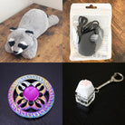 Raccoon Plush With Chewelry + Fidgets Bundle Dark Grey Mystic 