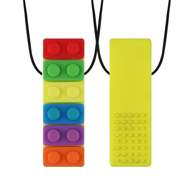 Rainbow Brick Chew Necklace - The Autistic Innovator