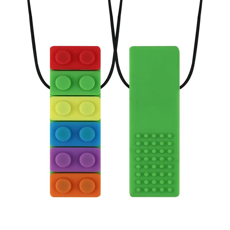 Rainbow Brick Chew Necklace - The Autistic Innovator