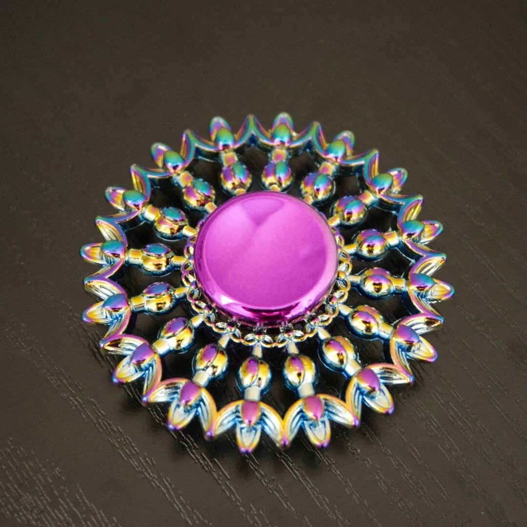 Rainbow Fidget Spinner Flower Mandala 