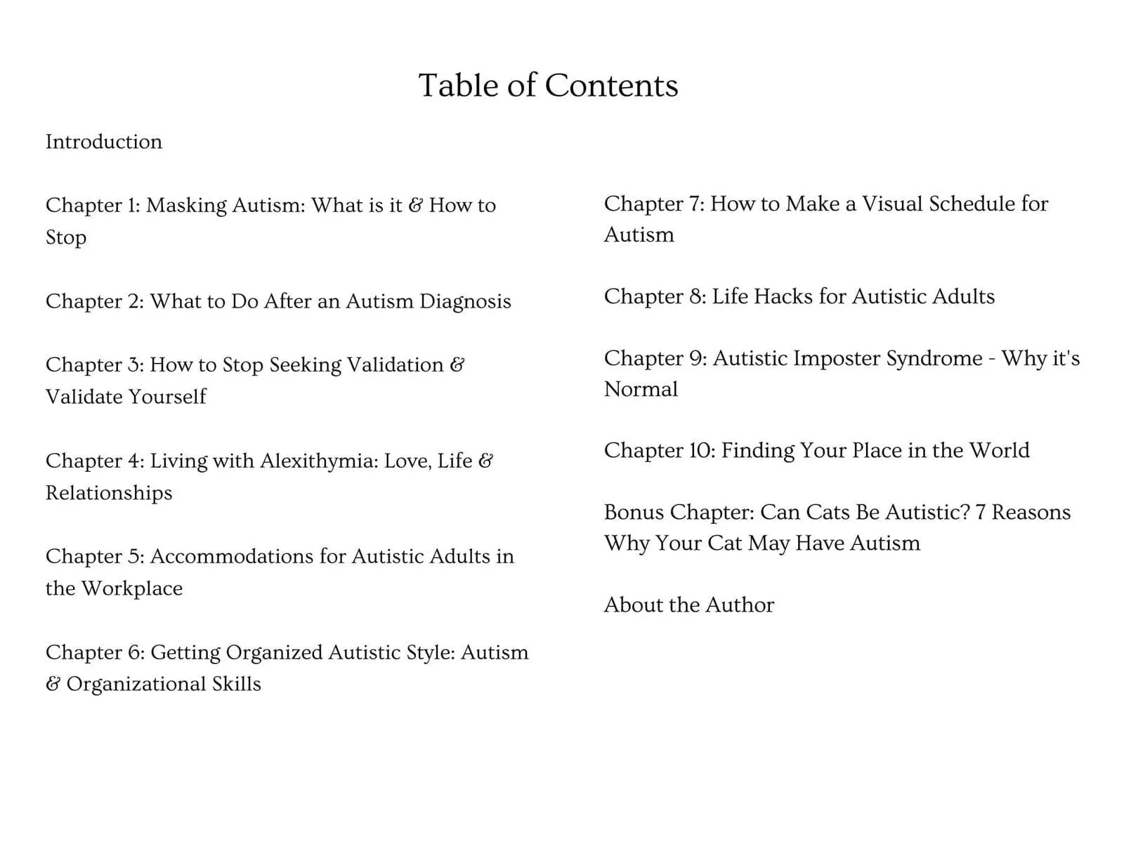 Resources for Autistic Adults (ebook) 