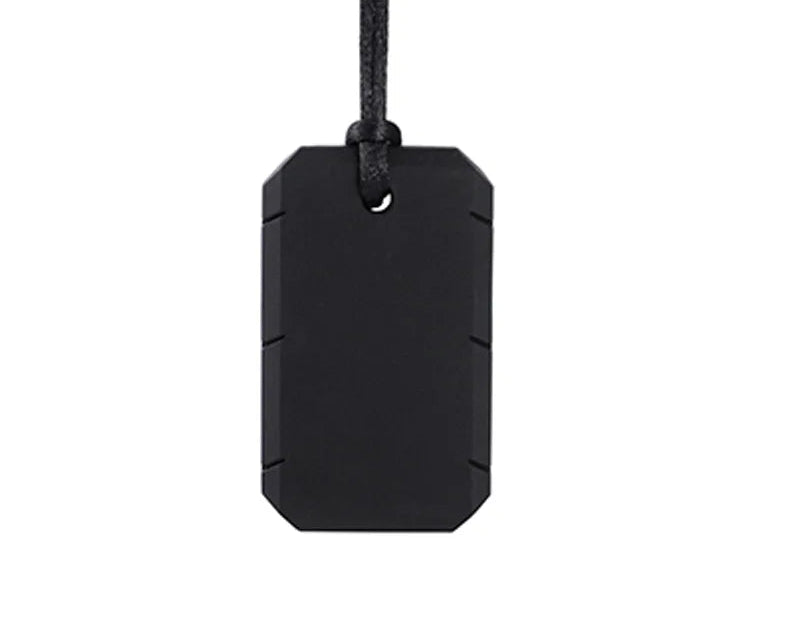 Dog Tag Chew Necklace The Autistic Innovator Black 