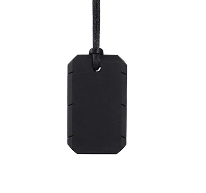 Dog Tag Chew Necklace The Autistic Innovator Black 